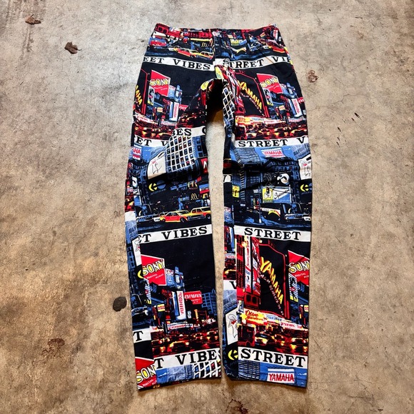 Other - 1980s Rare Street Vibes Times Square NYC Graphic Pants Vintage 28